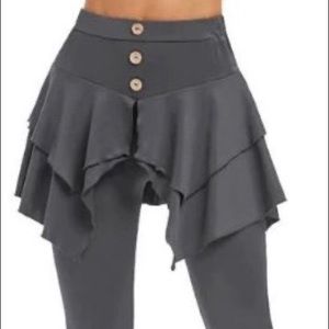 Tiered Ruffle Skirted Leggings